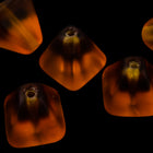 8mm x 10mm Matte Topaz Pyramid Bead (25 Pcs) #KEA014-General Bead