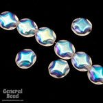 9mm Crystal AB Pinched Oval Bead-General Bead
