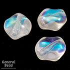 9mm Crystal AB Pinched Oval Bead-General Bead
