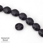 9mm Black Pinched Oval Bead-General Bead