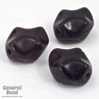 9mm Black Pinched Oval Bead-General Bead