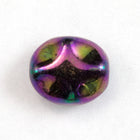 9mm Purple Iris Pinched Oval Bead-General Bead