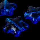12mm Transparent Capri Blue Star Bead #KHF002-General Bead
