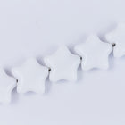 12mm Opaque White Star Bead (6 Pcs) #KHF014-General Bead