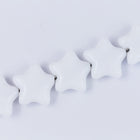12mm Opaque White Star Bead (6 Pcs) #KHF014-General Bead