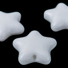 12mm Opaque White Star Bead (6 Pcs) #KHF014-General Bead