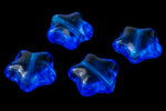 8mm Transparent Capri Blue Star Bead #KHG003-General Bead