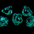 7mm Transparent Blue Zircon Button Back Flower (25 Pcs) #KHJ002-General Bead