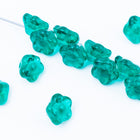 7mm Transparent Blue Zircon Button Back Flower (25 Pcs) #KHJ002-General Bead