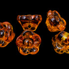 7mm Transparent Topaz Button Back Flower (25 Pcs) #KHJ004-General Bead