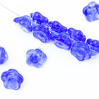 7mm Transparent Sapphire Button Back Flower (25 Pcs) #KHJ008-General Bead
