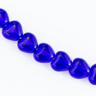 6mm Transparent Cobalt Heart Bead (25 Pcs) #KHK003-General Bead
