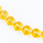 6mm Transparent Light Topaz Heart Bead (25 Pcs) #KHK004-General Bead