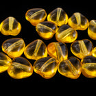 6mm Transparent Light Topaz Heart Bead (25 Pcs) #KHK004-General Bead