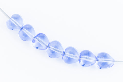 6mm Transparent Sapphire Heart Bead (25 Pcs) #KHK006-General Bead