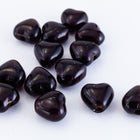 6mm Transparent Garnet Heart Bead (25 Pcs) #KHK008-General Bead