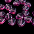 6mm Transparent Amethyst Heart Bead #KHK009-General Bead