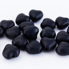 6mm Matte Black Heart Bead (25 Pcs) #KHK012-General Bead