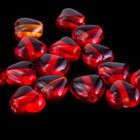 6mm Transparent Ruby Heart Bead #KHK013-General Bead