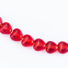 6mm Transparent Ruby Heart Bead #KHK013-General Bead