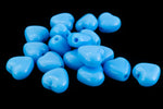 6mm Opaque Baby Blue Heart Bead (25 Pcs) #KHK015-General Bead