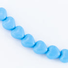 6mm Opaque Baby Blue Heart Bead (25 Pcs) #KHK015-General Bead