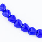 6mm Opaque Cobalt Heart Bead (25 Pcs) #KHK016-General Bead