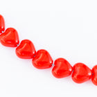6mm Opaque Red Heart Bead #KHK017-General Bead