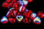 6mm Transparent Ruby AB Heart Bead (25 Pcs) #KHK021-General Bead