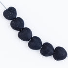 8mm Matte Black Heart Bead (12 Pcs) #KHL001-General Bead