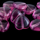 8mm Transparent Amethyst Heart Bead (12 Pcs) #KHL002-General Bead