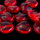 8mm Transparent Ruby Heart Bead (12 Pcs) #KHL005-General Bead