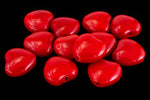 8mm Opaque Red Heart Bead (12 Pcs) #KHL011-General Bead