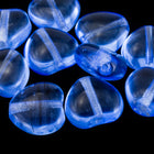 8mm Transparent Light Sapphire Heart Bead (12 Pcs) #KHL017-General Bead