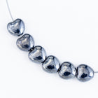 8mm Gunmetal Heart Bead (12 Pcs) #KHL019-General Bead