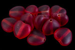 8mm Matte Transparent Ruby Heart Bead (12 Pcs) #KHL020-General Bead