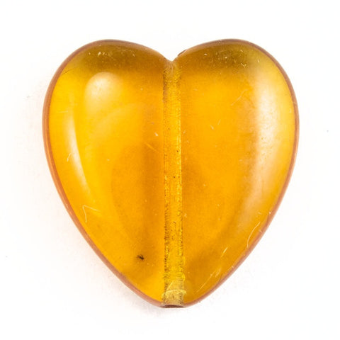 24mm Transparent Topaz Heart Bead #KHM005-General Bead