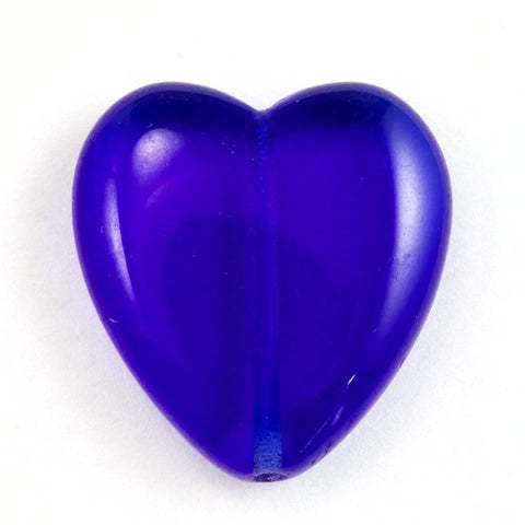 24mm Transparent Cobalt Heart Bead #KHM010-General Bead