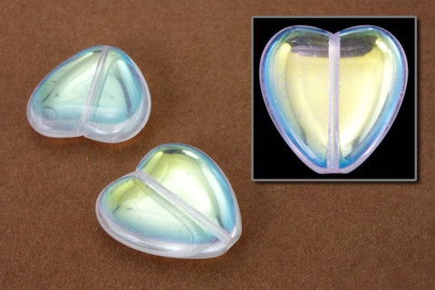 24mm Transparent Crystal AB Heart Bead #KHM011-General Bead