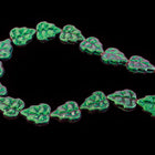 8mm x 10mm Supra Pearl Green Leaf Bead (10 Pcs) #KIE013-General Bead