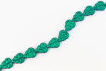 8mm x 10mm Supra Pearl Green Leaf Bead (10 Pcs) #KIE013-General Bead