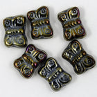 8mm x 10mm Metallic Brown Iris Butterfly Bead (4 Pcs) #KJA001