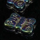 8mm x 10mm Metallic Blue Iris Butterfly Bead #KJA002