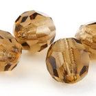 Preciosa 6150 Smoked Topaz Faceted Round Bead (3mm, 4mm, 5mm, 6mm, 8mm)