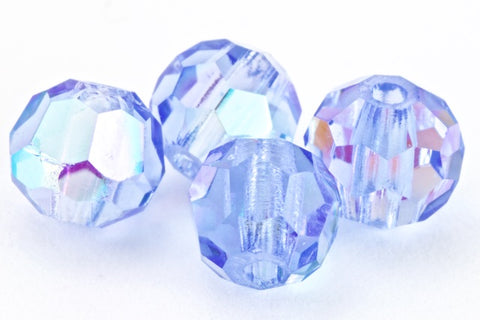 Preciosa 6150 Light Sapphire AB Faceted Round Bead (3mm, 4mm, 6mm, 8mm)