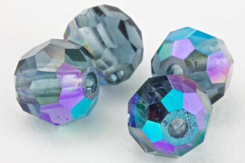 Preciosa 6150 Montana AB Faceted Round Bead (3mm, 4mm, 6mm, 8mm)