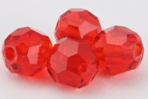 Preciosa 6150 Light Siam Faceted Round Bead (4mm, 5mm, 6mm)