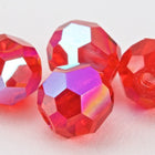 Preciosa 6150 Light Siam AB Faceted Round Bead (4mm, 6mm)
