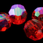 Preciosa 6150 Light Siam AB Faceted Round Bead (4mm, 6mm)