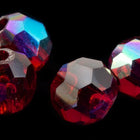 Preciosa 6150 Siam AB Faceted Round Bead (4mm, 6mm)